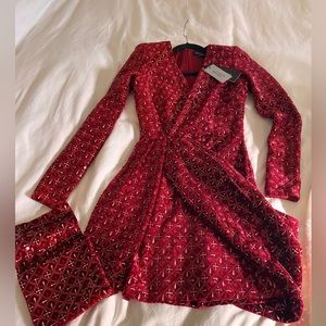 Nadine Merabi “Chrissy Red Dress”NWT